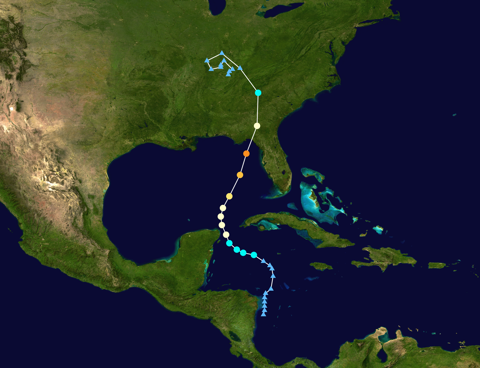 Hurricane Helene 2024 track map